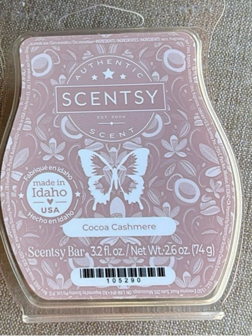 Scentsy Cocoa Cashmere Bar - Rose Brown